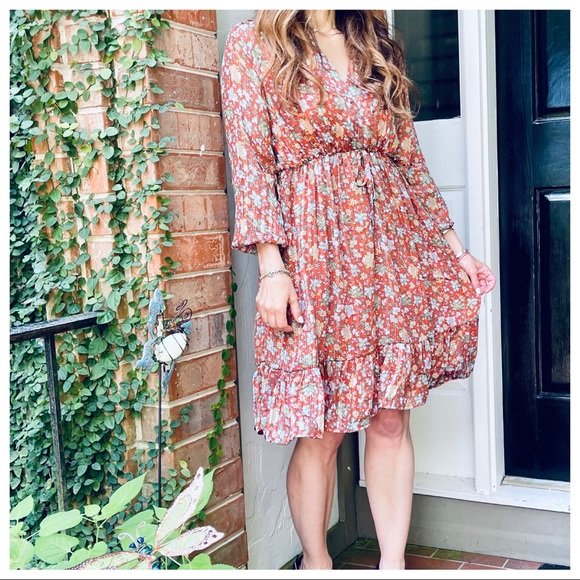 PARIS Floral Fabulous Tiered Midi Dress - Picture 2 of 6